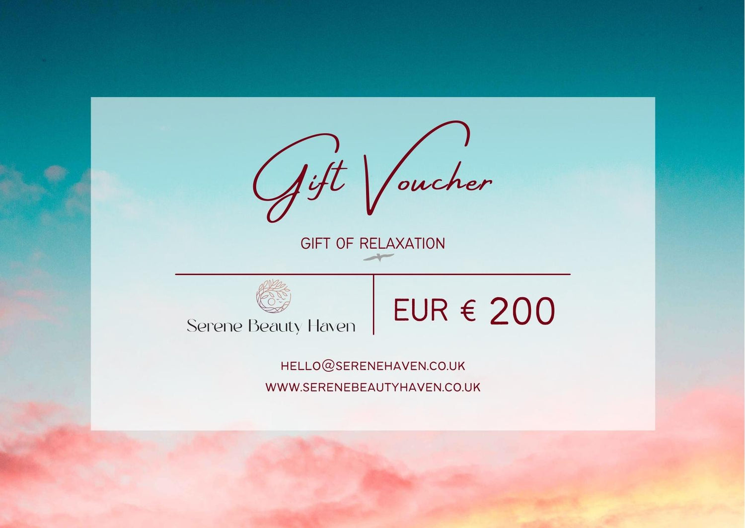 Verschenken Sie Gelassenheit mit einer Serene Beauty Haven Geschenkkarte